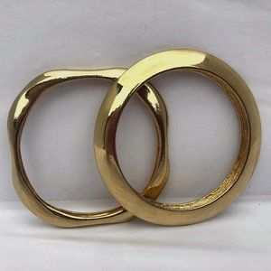 Kenneth Jay Lane 2 Gold Bangles